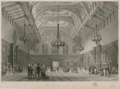 The Waterloo Gallery, Buckingham Palace by Thomas Allom